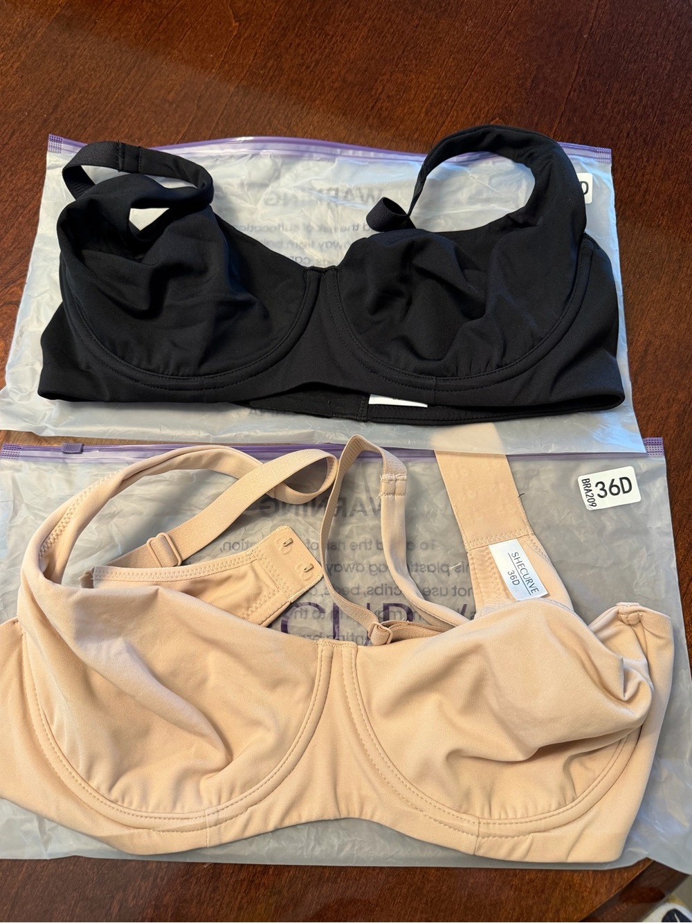 Shecurve! Women’s Underwire Bra - Black and Nude